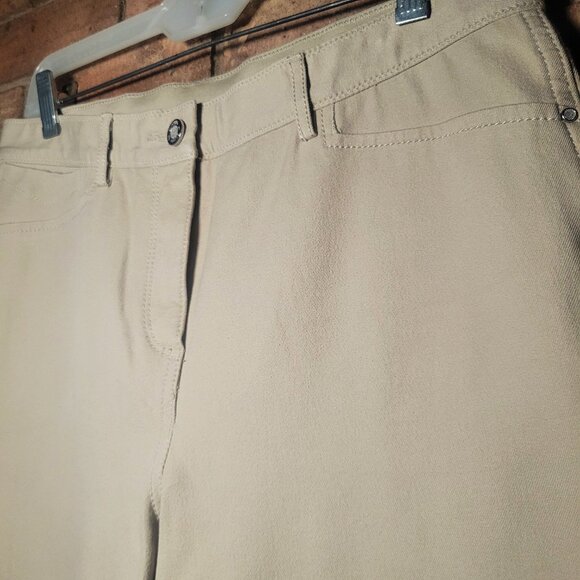 Chico's So Slimming Lt. Beige Ankle Pants Tummy Control - Size 1 (fits size 8) - Picture 4 of 12